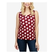 Lucky Brand Womens Star Pullover Blouse, Red, Small