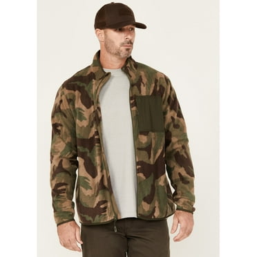 Lucky Brand Workwear Men's Camo Print Polar Fleece Jacket Olive XX-  US