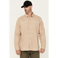 thumbnail image 1 of Lucky Brand Workwear Men's Solid Slub Canvas Long Sleeve Button-Down Work Shirt Khaki X-, 1 of 4