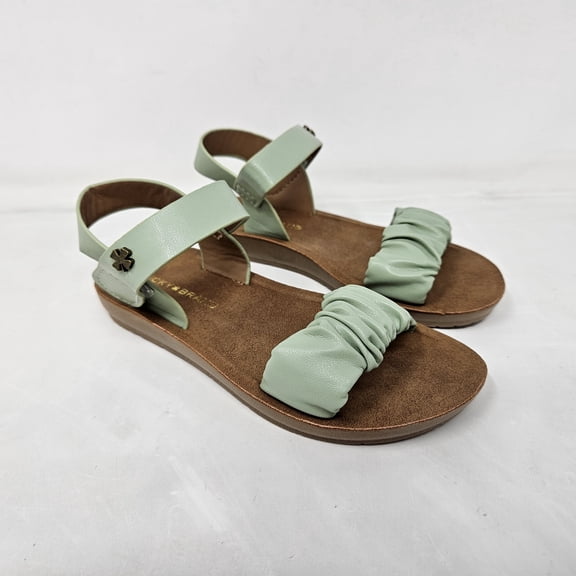 Lucky Brand YOUTH Grace Ruffle BX Sandals - Sage Green - Comfortable Lightweight Adjustable Sandals For Youth Girls