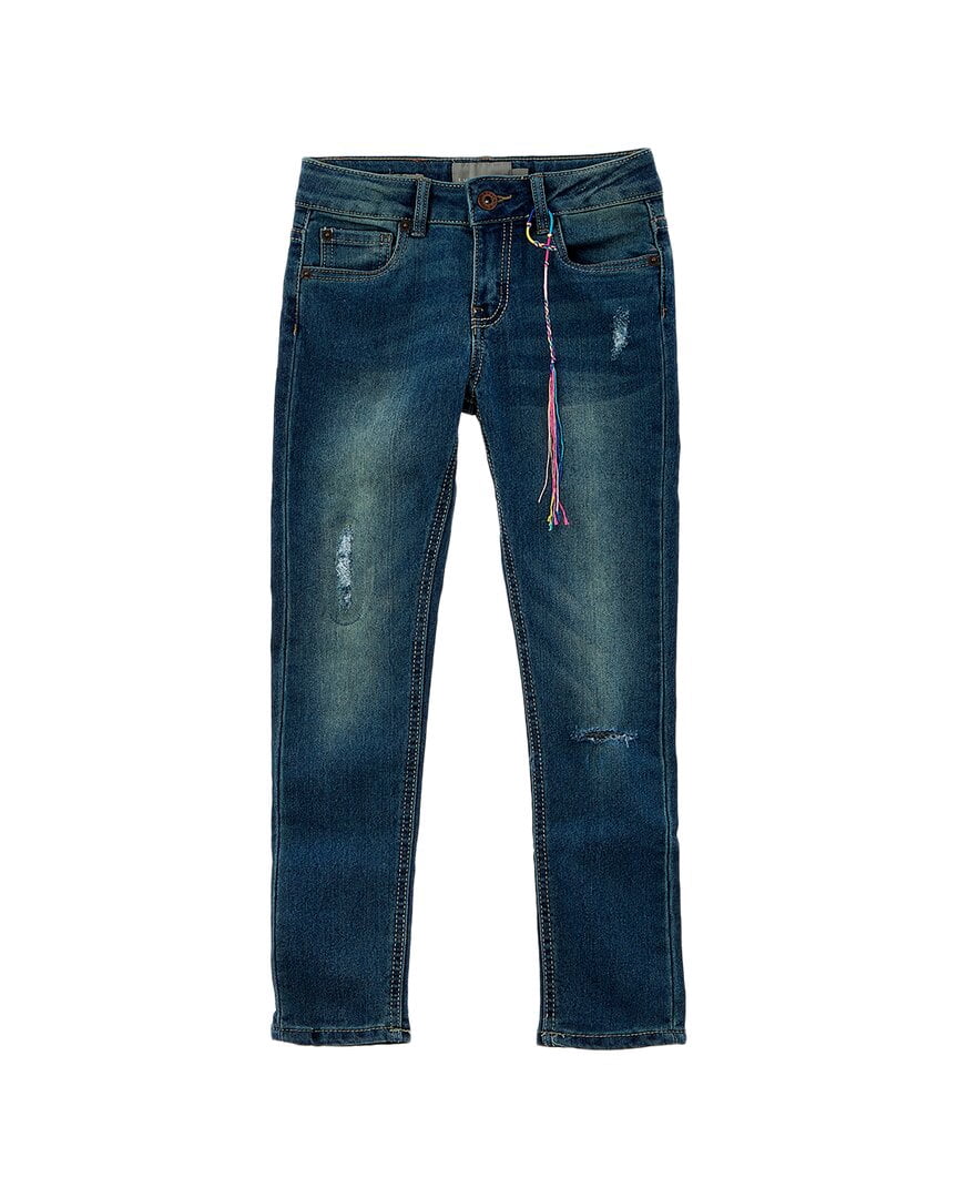 Lucky Brand girls Giselle Rip Repair Zoe Skinny Jean, 7, Blue