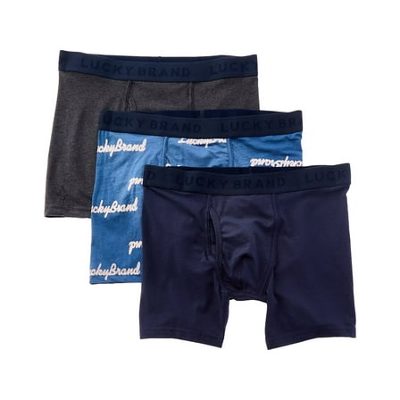 Lucky Brand mens  3pk Stretch Boxer Brief, m