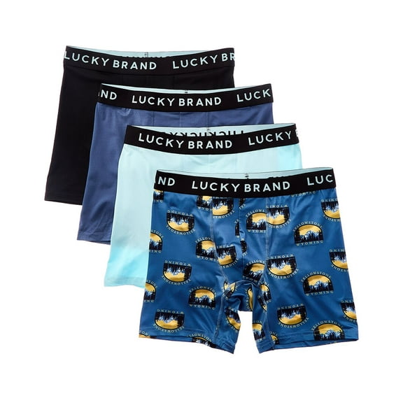 Lucky Brand mens  4pk Essential Soft Boxer Brief, s