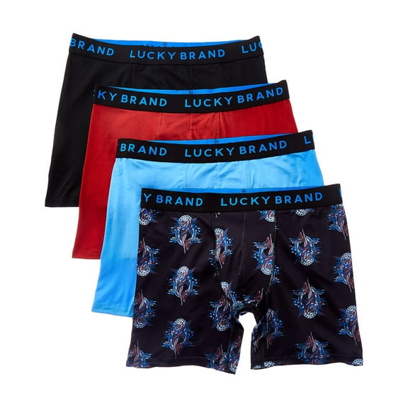 Lucky Brand mens  4pk Essential Soft Boxer Brief, s