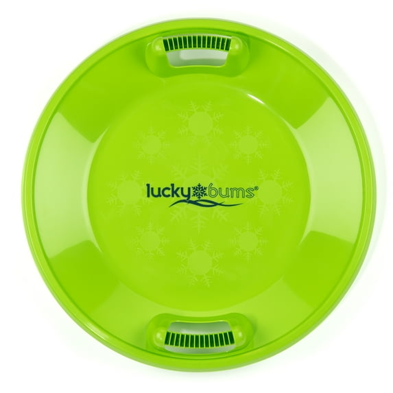 Lucky Bums Circular Saucer Snow Sled for Winter Sledding, 25", Green