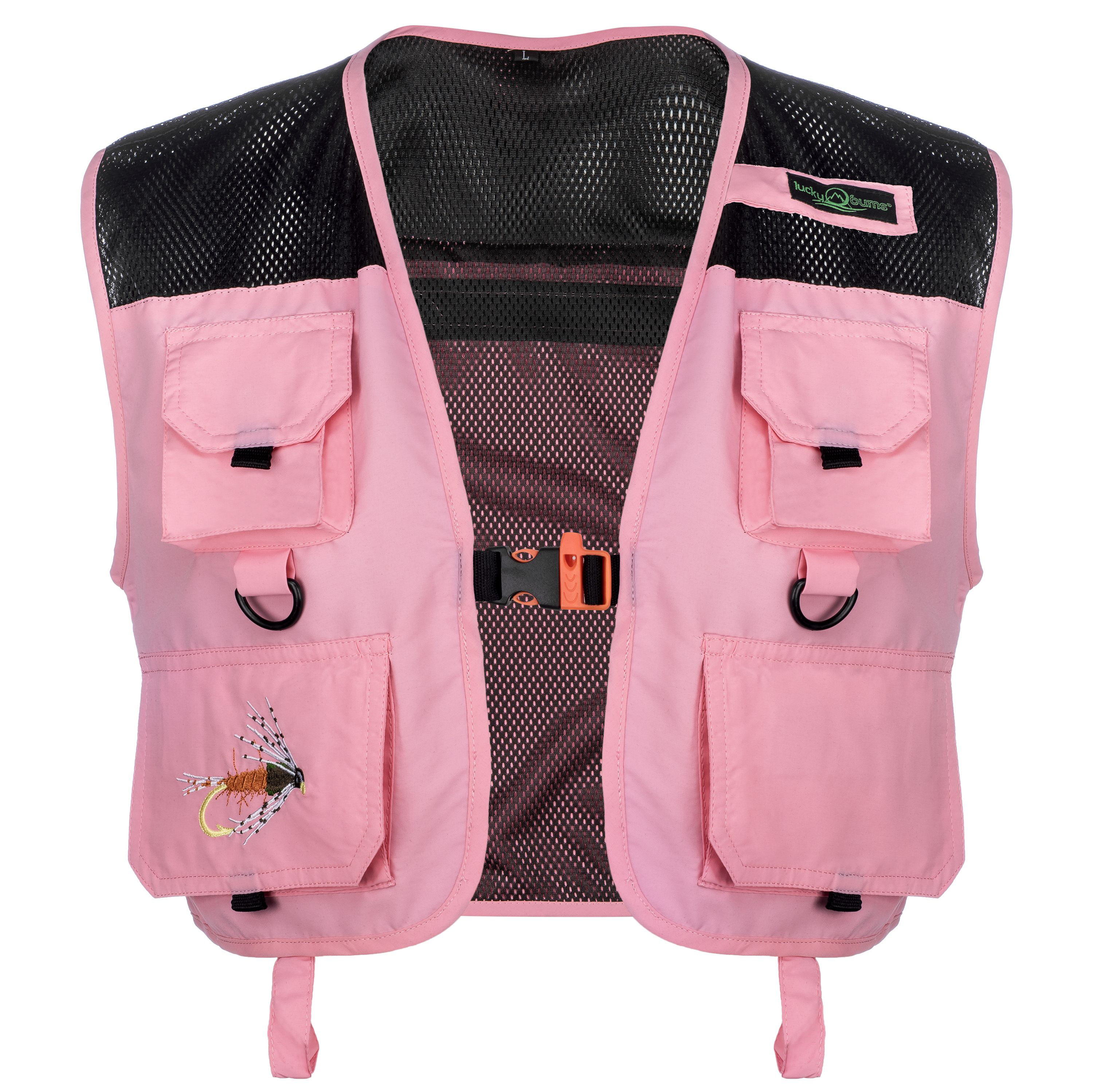 Lucky Bums Kid's Fishing and Outdoor Adventure Vest, Pink, Large 