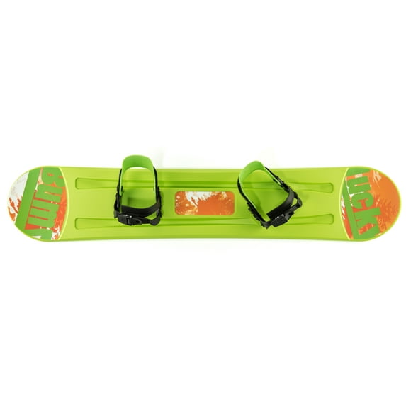 Lucky Bums Kids Boys Girls Youth Training Plastic Snowboard, 120cm, Green