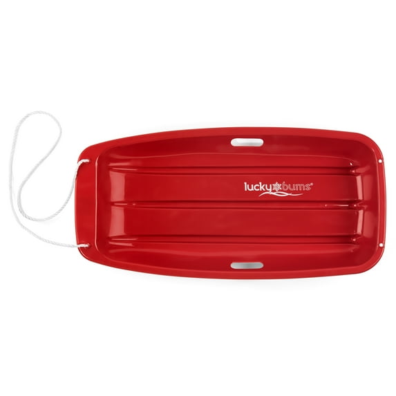 Lucky Bums Snow Kids Boys Girls Toboggan Sled, Red, 35 In.
