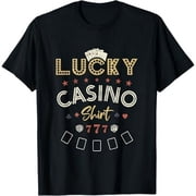 Lucky Casino Shirt Retro Vintage Gambling T-Shirt