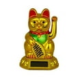 thumbnail image 1 of Lucky Cat Gold Waving Solar Power Powered Chinese Fortune Gold Maneki Neko, 1 of 4