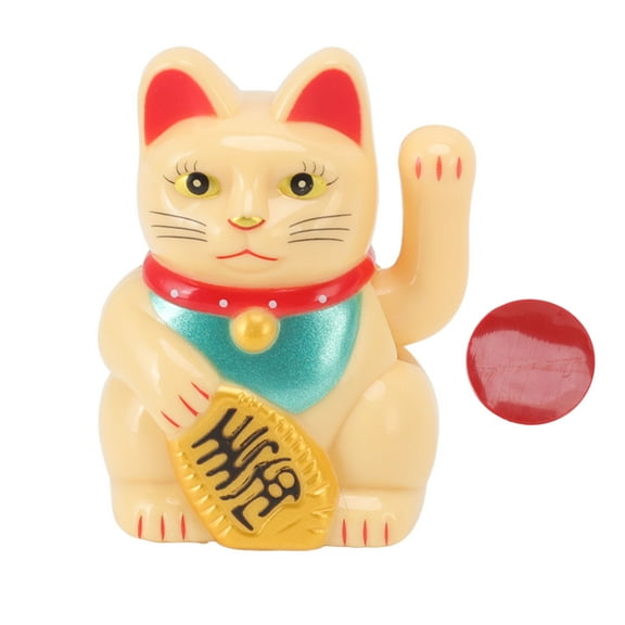 Lucky Cat Ornament Waving Arm, Chinese Cat Door Decoration, Cat Welcoming Good Luck Bringer Statue, Fortune Cat For Home Car Ornaments Shop Office (ilJbjYRq-11)