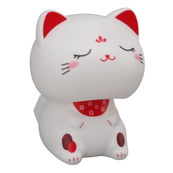 Lucky Cat Sculpture, Solar Powered Waving, Decorative Accent For Restaurants, Cafes Home, 5.8QT