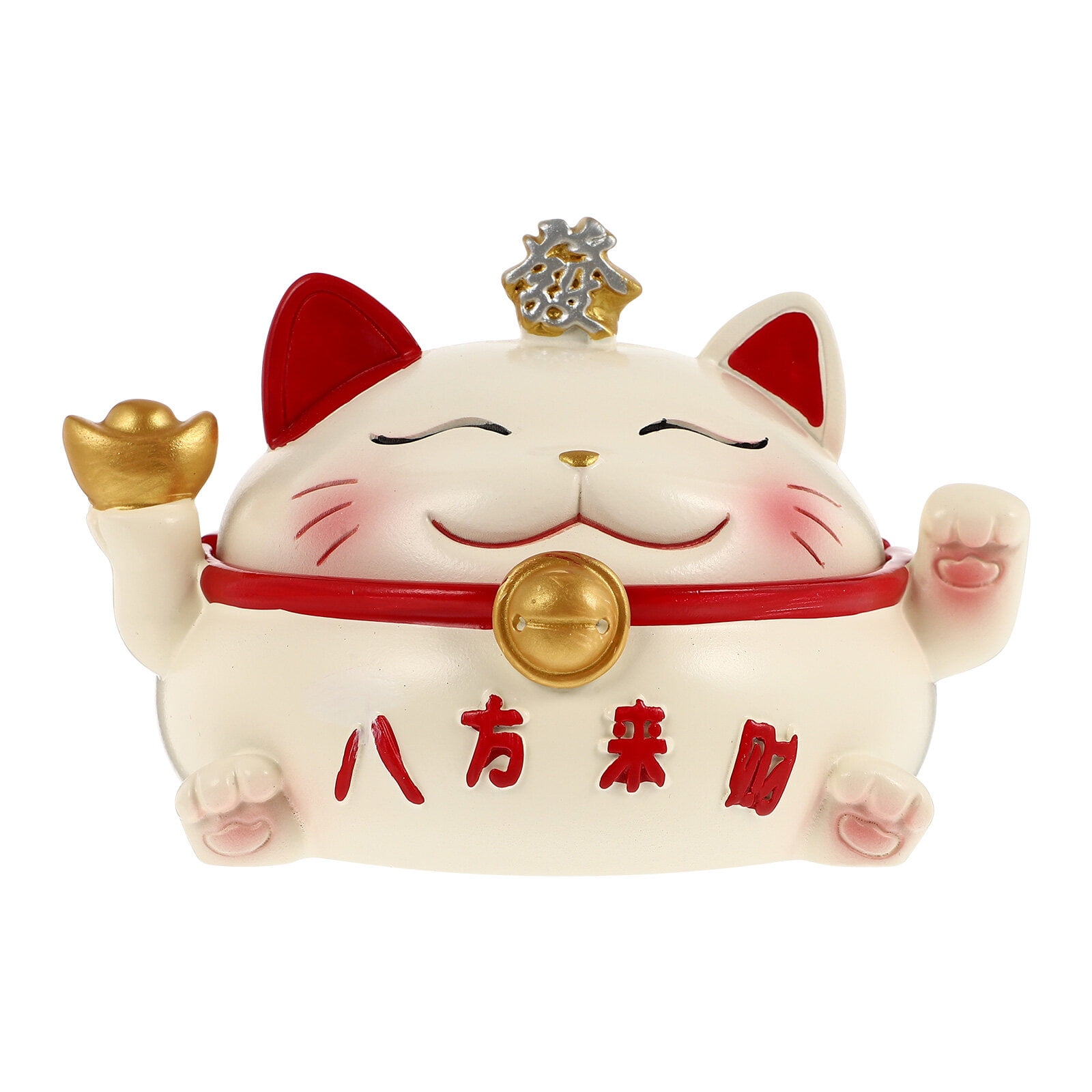 Lucky Cat Statue Ash Cigar Bowlashtray Holder Luck Dashboard Car Incenseornament Good Tray