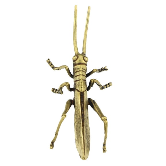 WRITWAA 1Pc Golden Brass Decoration Figurine Vintage Archaize Artware Lifelike Ornamental Model