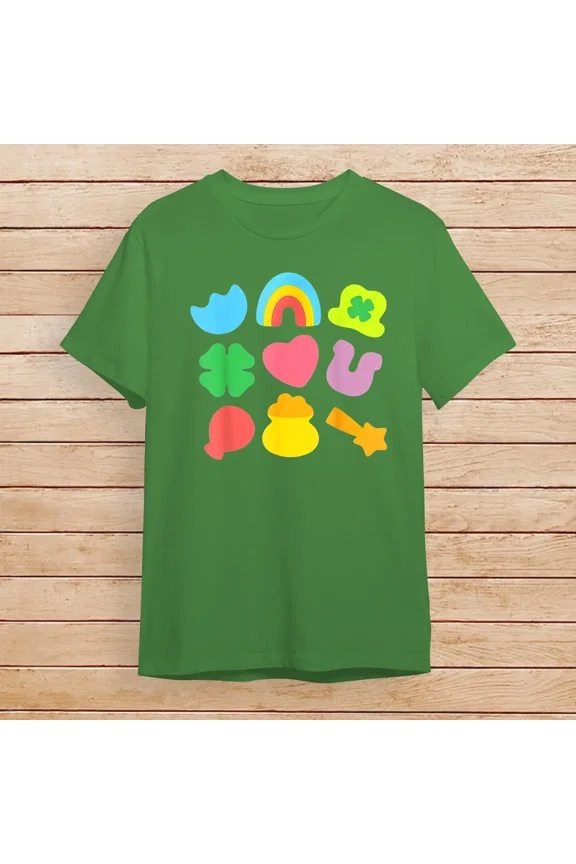 Lucky Charm Patricks Day Pot Of Gold Irish Shamrock Rainbow Shirt