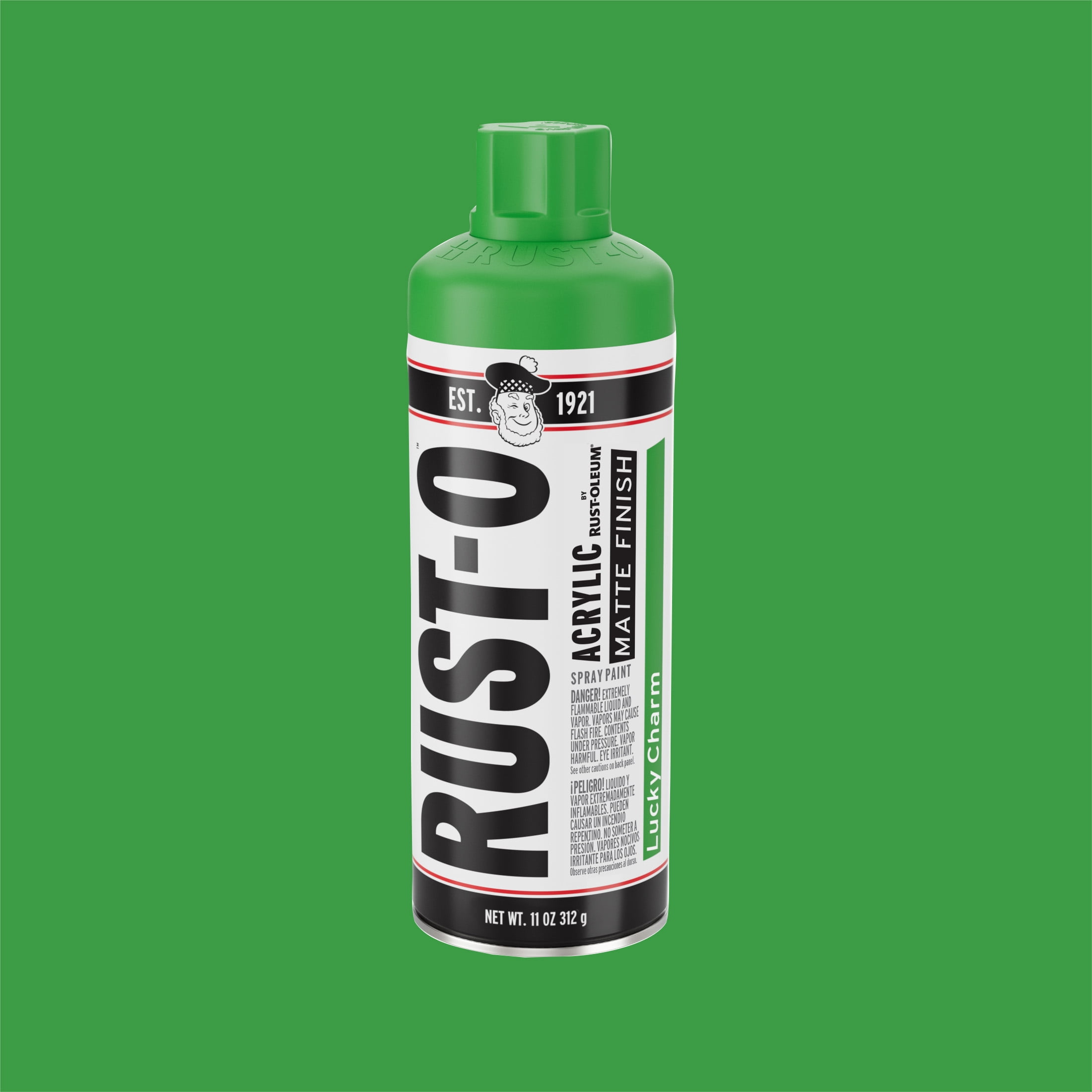 Lucky Charm, Rust-Oleum Rust-O Acrylic Matte Spray Paint-392206, 11 oz