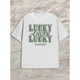 thumbnail image 1 of Lucky Charm Tee men's white Daytime and weekend wear Basic Unisex Shirt Graphic Tee tshirts Retro Unisex Shirt Crewneck tshirts Classic Unisex Shirt Crewneck tshirts, 1 of 7