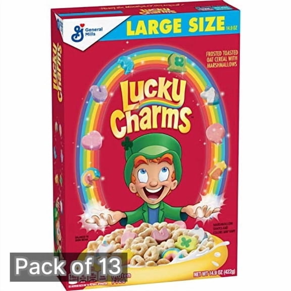 Lucky Charms Breakfast Cereal 14.9 oz Box (Pack of 13)