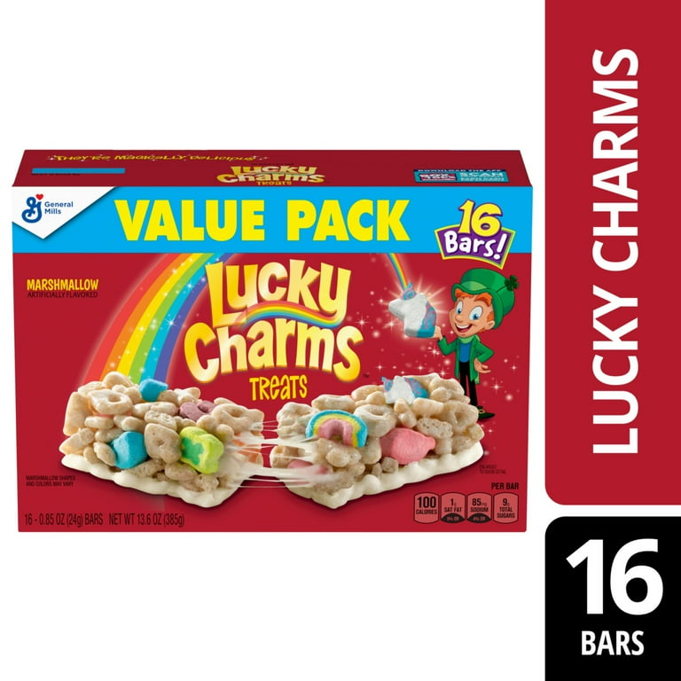 Lucky Charms Cereal Treat Bars, Snack Bars, Value Pack, 16 Ct