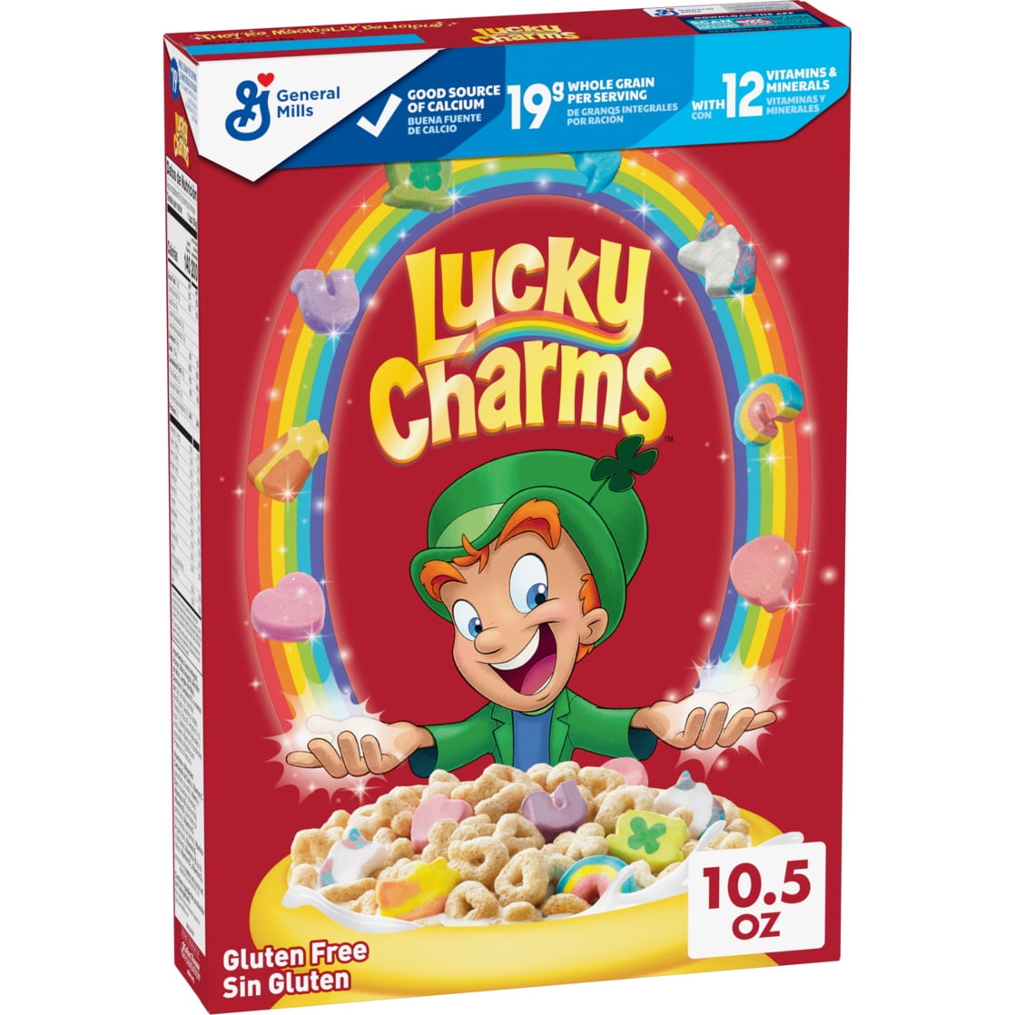 Lucky Charms Cereal with Marshmallows, Limited Edition Jumbo Rainbows, 10.5 oz