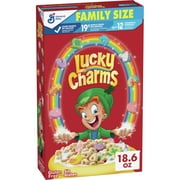 Lucky Charms Cereal with Marshmallows Limited Edition Jumbo Rainbows, Family Size, 18.6 oz