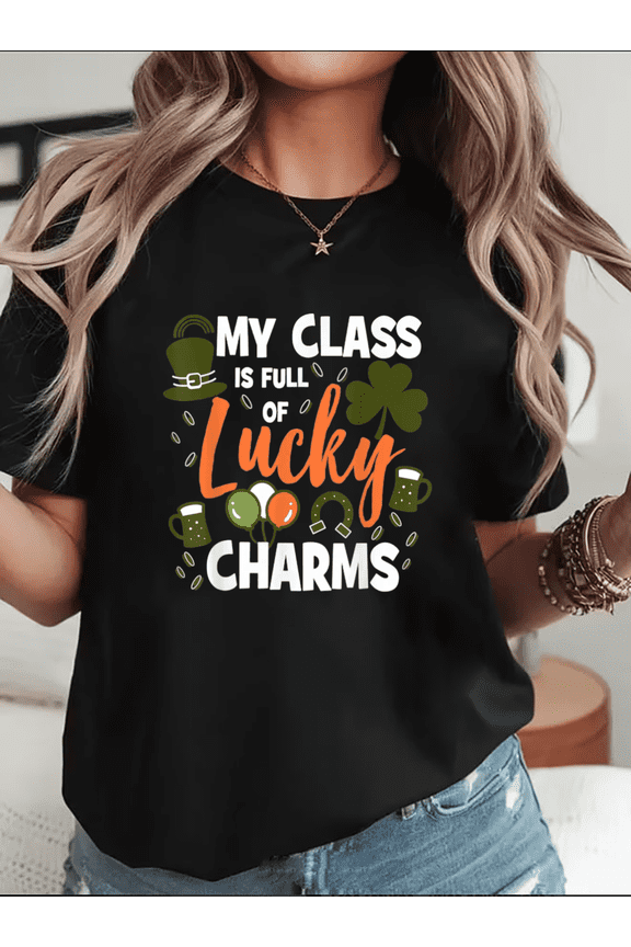 Lucky Charms Class Teacher Saint Patricks Day Teacher School Unisex T-Shirt, up to Size 5XL