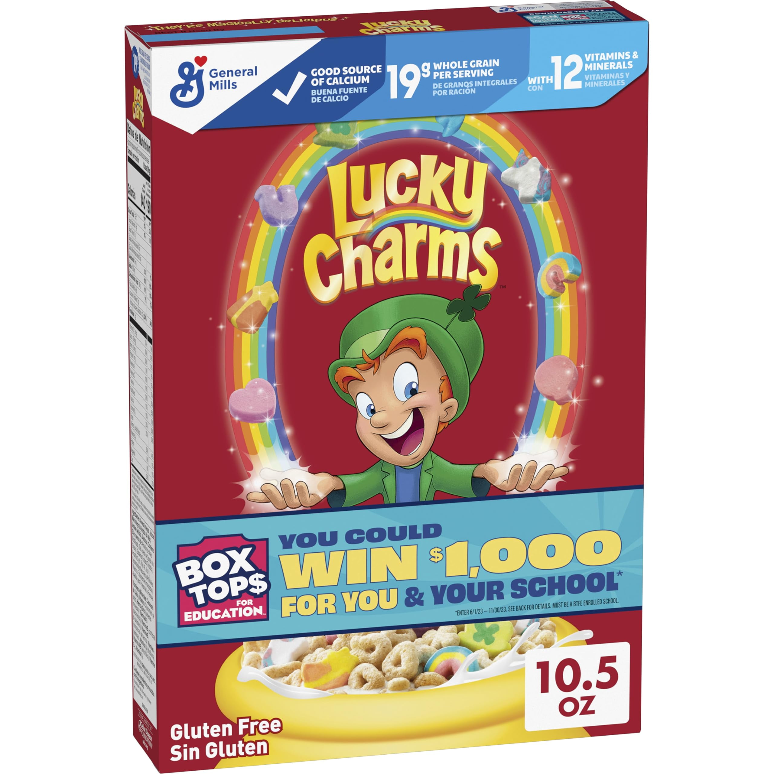 Lucky Charms Gluten Free Cereal With Marshmallows, Kids Breakfast