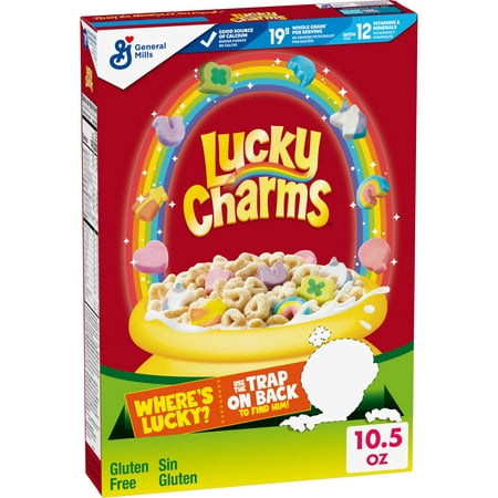 Lucky Charms, Gluten Free Cereal with Marshmallows, With Leprechaun Trap, 10.5 OZ