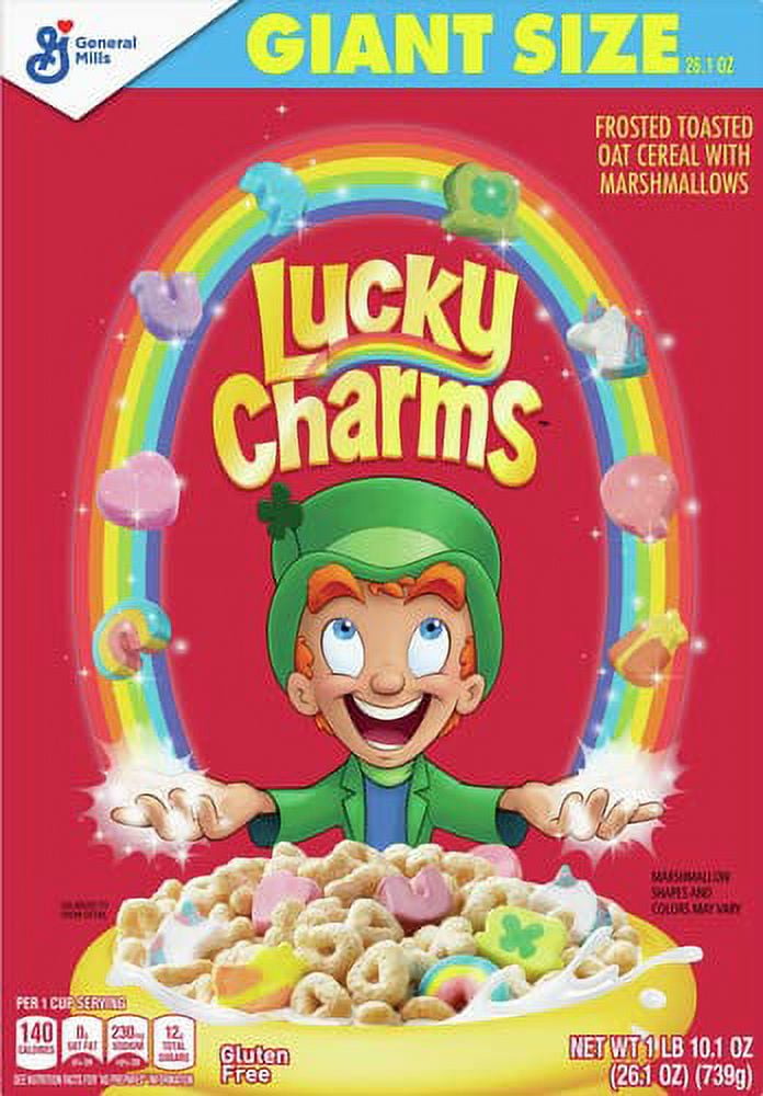 Lucky Charms Berry Swirl Kids Breakfast Cereal with Marshmallows