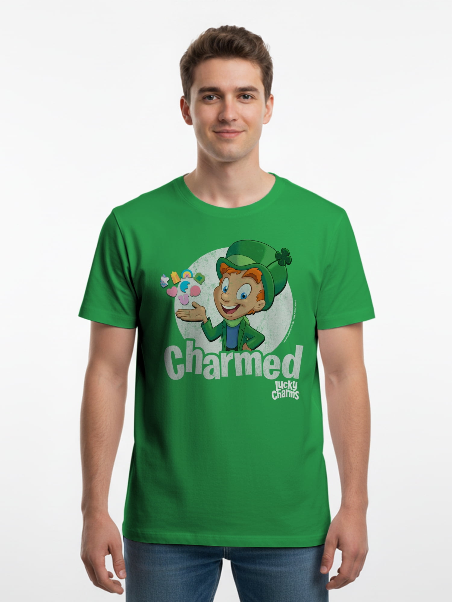 Lucky Charms, Men's & Big Men's St. Patrick's Day Graphic Tee, I Am Charmed, Sizes S-3XL