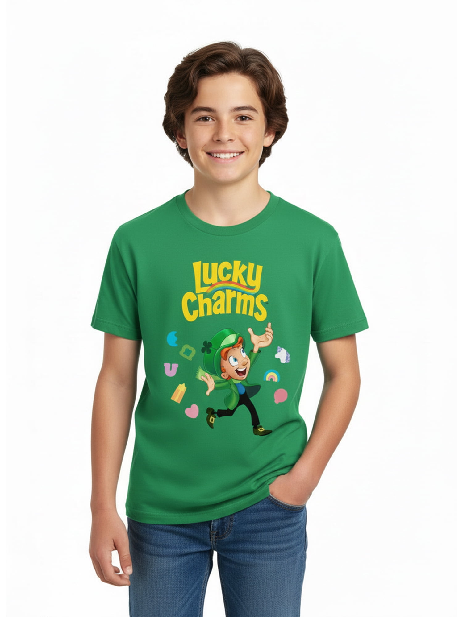 St. Patrick’s Day Boys' & Big Boys' Lucky Charms Graphic Tee, Sizes 4-18