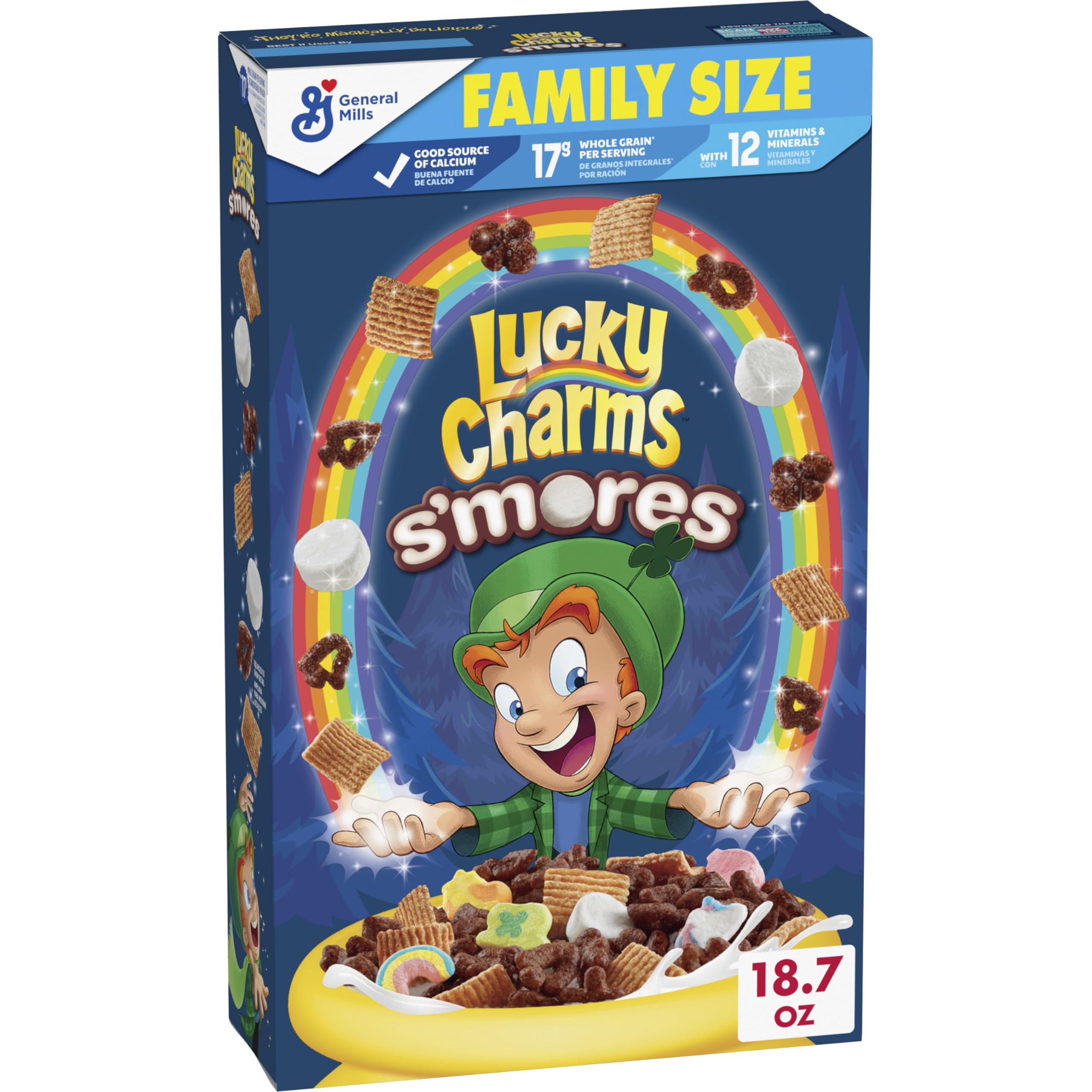 Lucky Charms Sâ€™mores Cereal with Marshmallows, With Leprechaun Trap