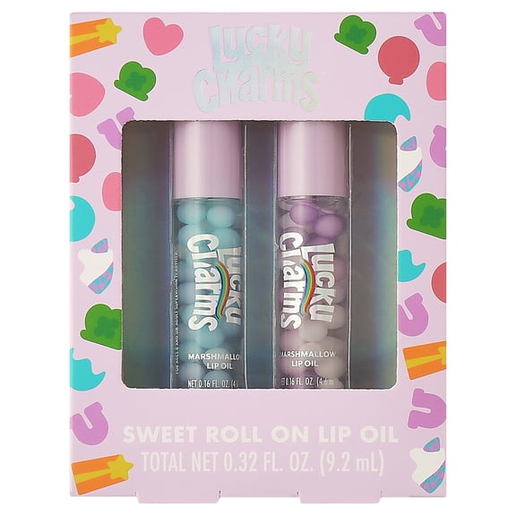 Lucky Charms Sweet Roll On Lip Oil, Marshmallow, 0.16 fl oz, 2 Count