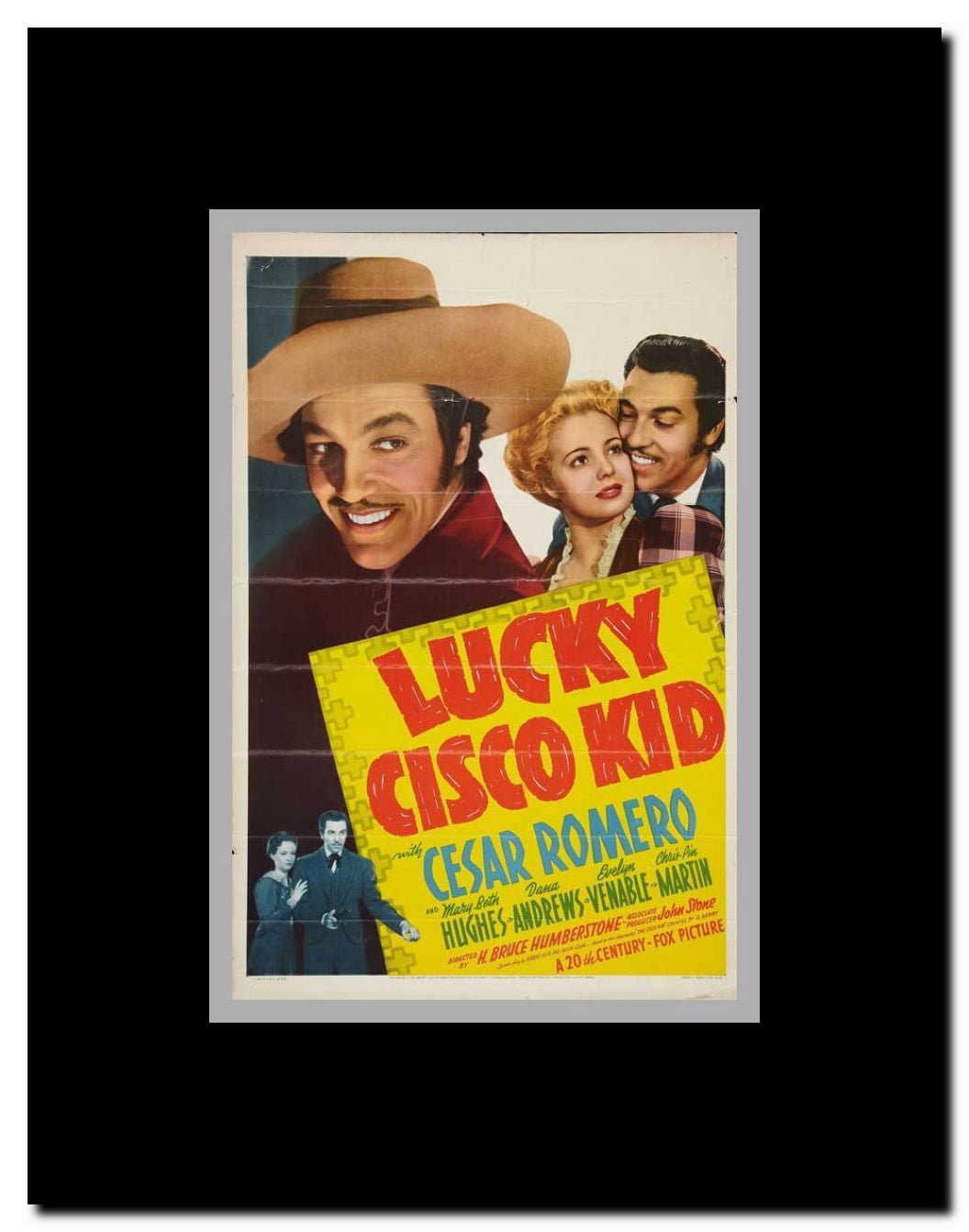 Lucky Cisco Kid Framed Movie Poster