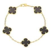 ALSCHARM Lucky Clover Bracelet for Women 18K Gold Plated Stainless Steel High Quality Elegant and Fashionable Gift