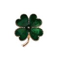 thumbnail image 1 of Lucky Clover Brooch Pins Four Leaf Lapel Pins Badge Shawl Clip Pins Dress Suit Tie Accessories for Women, 1 of 5