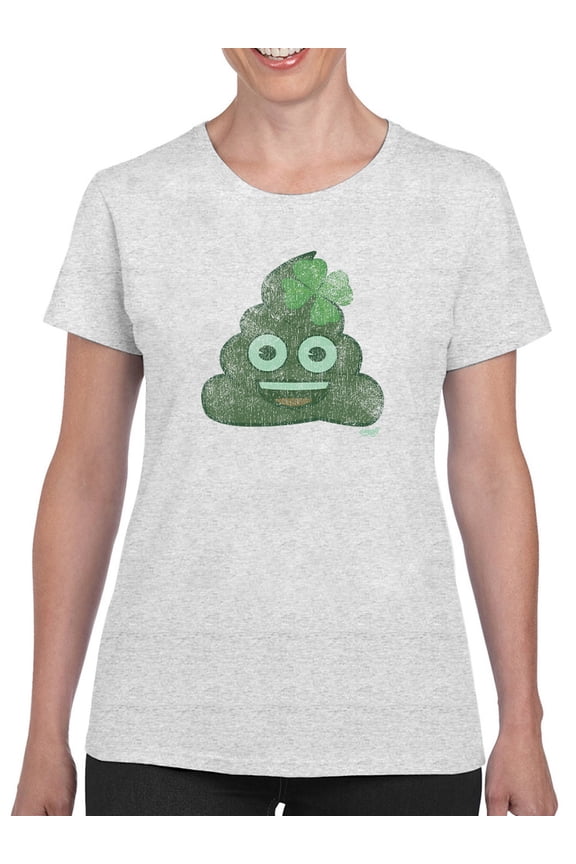 Lucky Clover - Emoji Poo Graphic Women's T-shirt