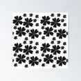 thumbnail image 1 of Lucky Clover Seamless Pattern – Black And White Floral Design Poster Wall Art, Modern Wall Decor For Living Room Bedroom, 30x30 UNFRAMED, 1 of 2