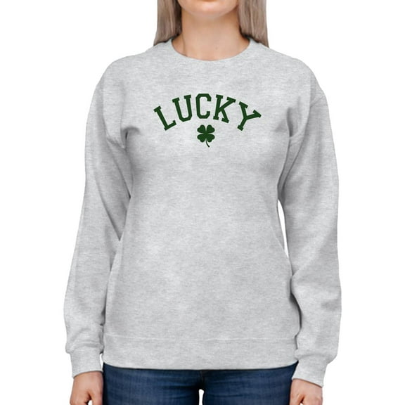Lucky Clover Sweatshirt Women -Smartprints Designs, Female 3X-Large