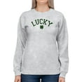 thumbnail image 1 of Lucky Clover Sweatshirt Women -Smartprints Designs, Female XX-Large, 1 of 4