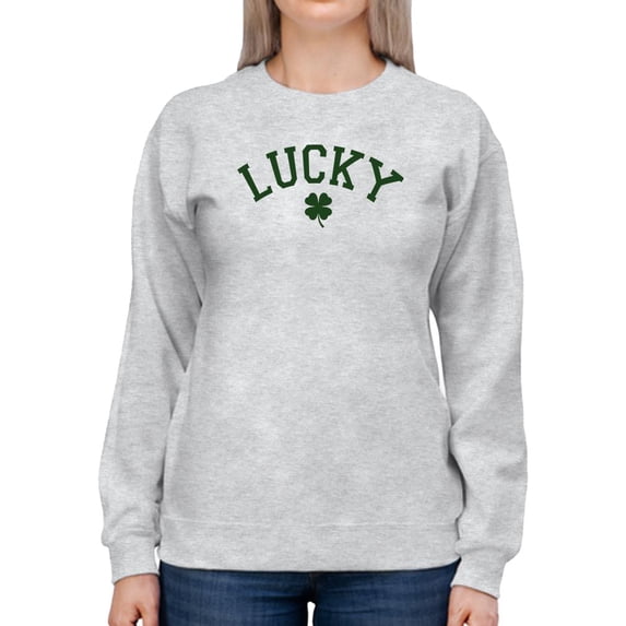 Lucky Clover Sweatshirt Women -Smartprints Designs, Female XX-Large