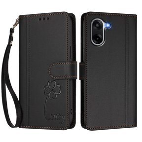 Lucky Clover Wallet Phone Case for Oneplus Nord CE 5/ACE 5 Racing, 9 Card Slots Flip PU Leather Folio Cover with Hand Strap Kickstand Shockproof Protective Cash Pocket Phone Purse Case.B08