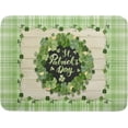 thumbnail image 1 of Lucky Clovers Dish Drying Mat for Kitchen 18x24 inch St Patrick''s Day Decorative Drying Pad Irish Green Buffalo Check Plaid Shamrock Dish Drainer Mat Protector for Countertops Counter, 1 of 6