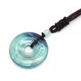 thumbnail image 1 of Lucky Coin Round Ring Donut Pendant Crystal Necklace Ping An Buckle Amulet Gifts, 1 of 5