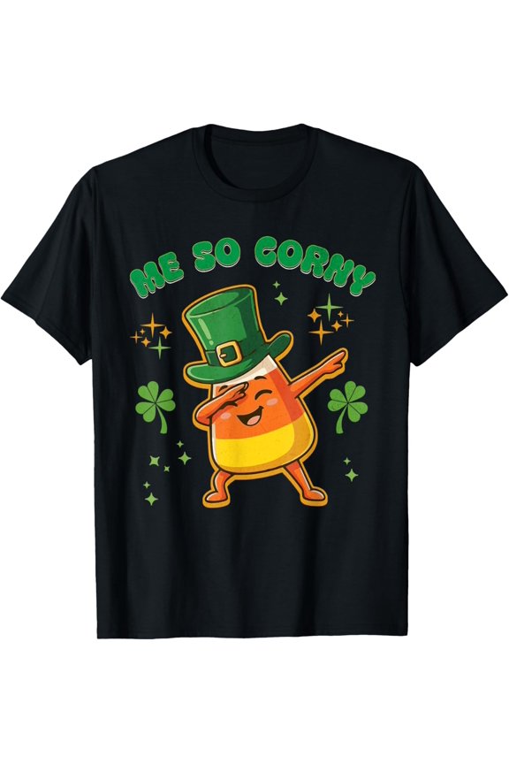 Lucky Corny Dab Meme St Patricks Humor Irish Novelty T-Shirt