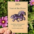 thumbnail image 1 of Lucky Crystal Horse Decoration - Green Aventurine Horse Figurine & Crystal Horse Figurines, 2026 Lucky Decor Symbol of Strength & New Beginnings, Ideal for Home Office Desk & Holiday Gifting, 1 of 4