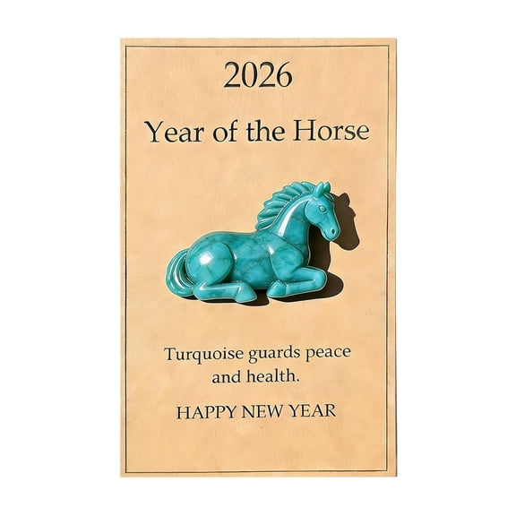 Lucky Crystal Horse A Symbol of Strength & New Beginnings (2026),Clear Crystal Horse Figurine with Card,2026 Year of The Horse Lucky Crystal Figurine,Good Luck Decorative Gift