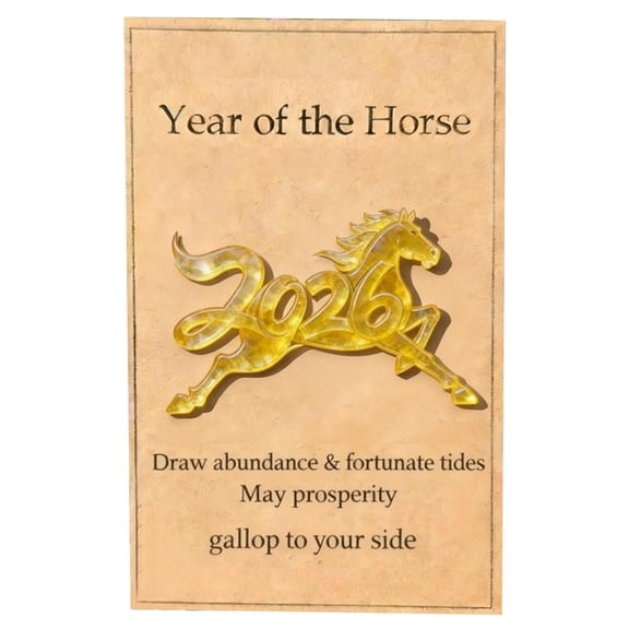 Lucky Crystal Horse — A Symbol of Strength & New Beginnings (2026),Clear Crystal Horse Figurine with Card,2026 Year of The Horse Lucky Crystal Figurine,Good Luck Decorative Gift (1pcs)