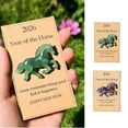 thumbnail image 1 of Lucky Crystal Horse, Year of The Horse Lucky Crystal Figurine Card, Lucky Green Aventurine Horse Amethyst Crystal Horses with Meaning Card, Horses Decoration Year Gift for Friend Family, 1 of 7