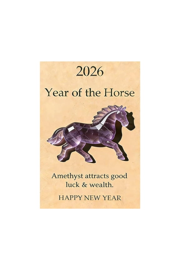 Lucky Crystal Horse – a symbol of strength & success Lucky Amethyst Crystal Horse Keychain — a symbol of wisdom & success Crystal Horse Keychain, 2026 Fortune Decoration